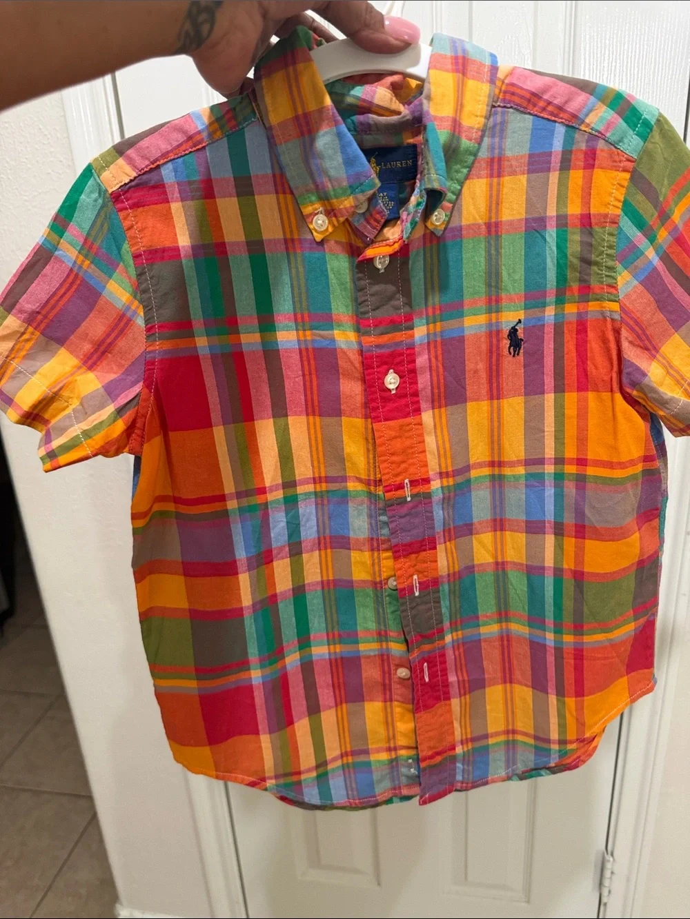 Ralph Lauren Kids Multicolor Plaid Button-Down Shirt - Red, Yellow, Green, Blue